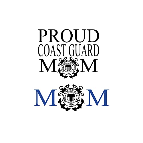 Image of Smart-Coast Guard Mom Logo Waterproof Sticker Decal Car Laptop Wall Window Bumper Sticker | 6 inch | SD-798 | 2 Pack