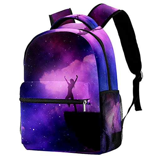 Sac à dos voyage et cartable scolaire planète et étoiles multicolore pour fille et garçon