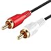 Cmple - 2 RCA Male to 2 RCA Male Stereo Audio Cable - Double RCA Stereo Cable/Cord - Gold Plated for Home Theater, HDTV, AV Receivers, Amplifiers, Gaming Consoles, Hi-Fi Systems, RCA Cable - 12 FT