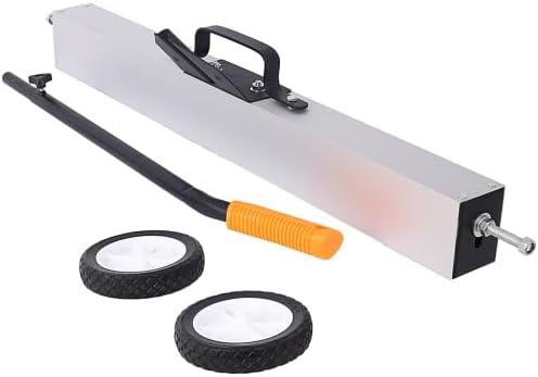 LuckyNote 36" Rolling Magnetic Pick-Up Sweeper, Heavy Duty Push-Type with Release, for Nails Needles Screws Collection,30 Pound Capacity