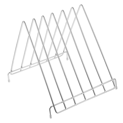 KICHOUSE 1 Pieza portacuchillos de acero inoxidable estantes para platos para encimera de cocina junta drenar el cortar montado soporte de tablero de corte estante de drenaje simple Plata