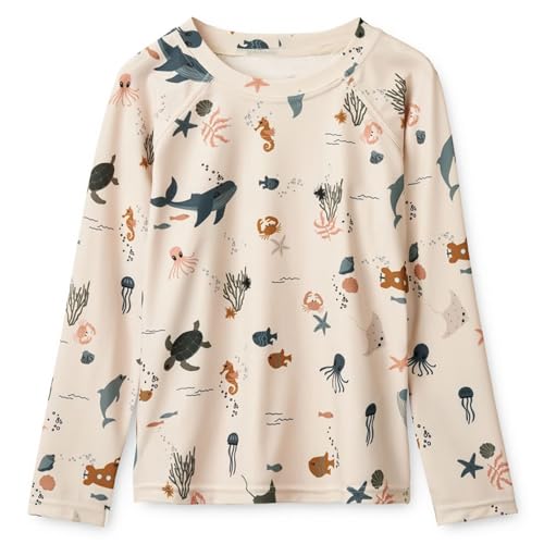 Boys and Girls Long Sleeve Rash Guard Shirt Neutral Swim Shirts