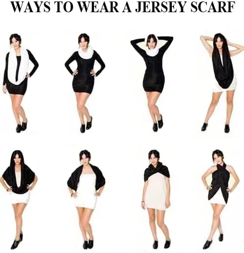 Lina & Lily Premium Modal Jersey Knit Women's Infinity Scarf Loop Lightweight - Image 6