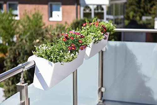 Balconnière anti sécheresse plantes VIVANNO BALKONA 80 cm support - 8