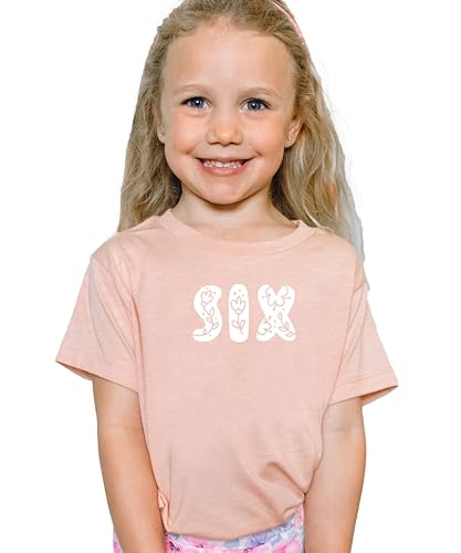 Image of Floral Numbers Ages 1-7 Birthday Girl Shirt for Baby & Toddler Youth Girls