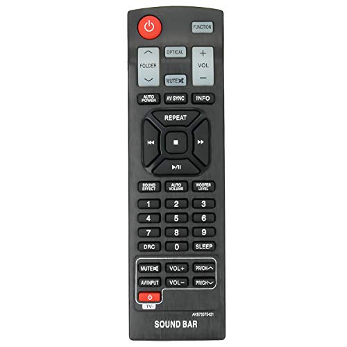 Image of New AKB73575421 Replaced Remote fit for LG Soundbar NB4530B NB3532A NB3530A NB3531A NB3520A2 NB3520ANB NB3530ANB NB4532B NB4530B NB4530A NB4540 NB4542 NB4543 NB5540A NBN36