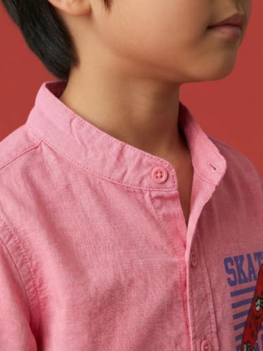 Image of Nautinati Boys Printed Full Sleeve Shirt with Regular Collar | Age 1-5 Years