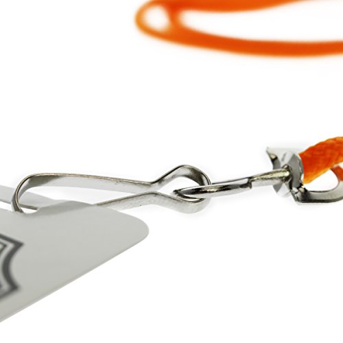 25 Pack - Premium Round Id Badge Neck Lanyards For Card Holders And Name Tags - 36 In Non-Breakaway Heavy Duty Cord & Secure Metal Swivel J Hook Clip By Specialist Id (Orange) #TOP4