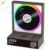 Portable CD Player,Retro Bluetooth 5.3 CD Players for Home,Music Player with HiFi Speaker,4000mAh Recheageable/Remote Contro/RGB Night Light/Sleep Timer/U Disk/Micro SD/AUX Desktop CD Players (Gray)