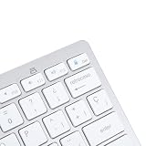 Cuifati Bezprzewodowa Klawiatura Bluetooth, Uniwersalna Klawiatura Bluetooth z ergonomiczną konstrukcją, Przenośna Kompaktowa Ultra Cienkie Dwujęzyczna (Hiszpański układ Qwetz)