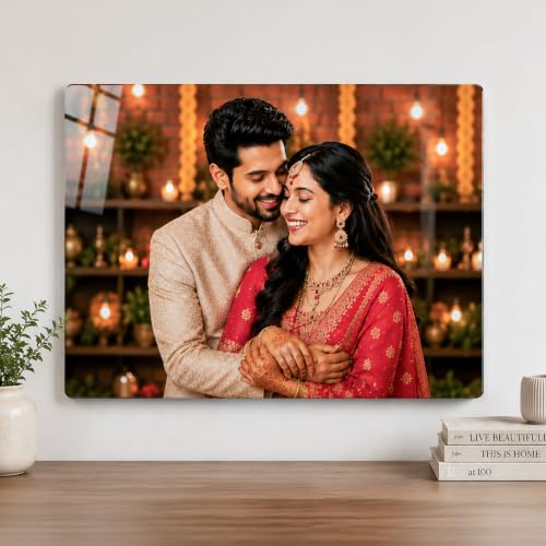Image of Personalized Photo Frame for Wall | Custom Anniversary & Birthday Gift | HD Glossy, Waterproof 15mm MDF /WPC | A4, A3, Big Sizes (14x10 Landscape)