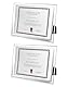 QWORK® 4 Stück A4 Glas Bilderrahmen Familienfotos Hochzeitsfotos Zertifikate Rahmen für Tisch-oder Wanddisplay (21x29,7cm)