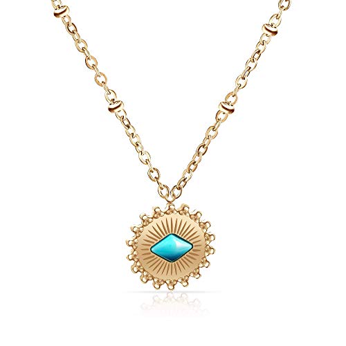 Necklaces for Women 14K Gold Plated Pendant Necklace Chain Initial Adjustable Choker Simple Cute Handmade Dainty Jewelry Necklace Girls Gift