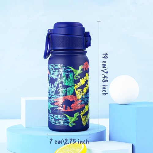 GOPPUS 12oz Kids Water Bottle &ndash; BPA-Free, Leak-Proof, Insulated Stainless Steel &ndash; Sweat-Proof, Reusable for School, Sports, and Outdoor Activities