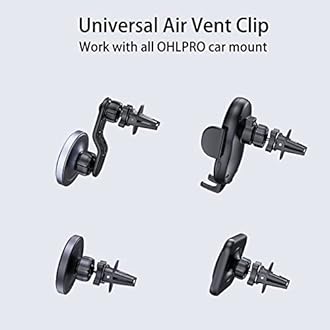 OHLPRO Upgraded Clip for Air Vent Car Phone Mount, Twist-Lock Stable Vent Clip for Cell Phone Holder for Car, Ball Head 16mm, Compatible with Various Car Phone Holders