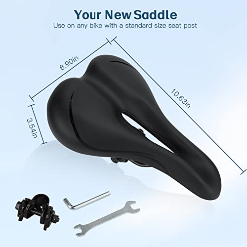 Tonbux Comfortable Bike Seat, Soft Touring Bike Seat For Men Women Comfort, Breathable Bicycle Seat Replacement Compatible With Peloton, Padded Bicycle Saddle For Mountain Mtb Bmx Road Exercise Bike #TOP5