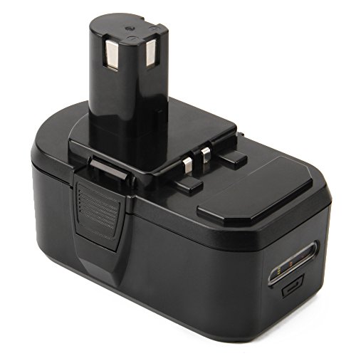 Exmate 18V 5Ah Batteria Per Ryobi One + Rb18L50 Rb18L40 Rb18L25 Bpl-1815 Bpl-1820G Bpl18151 Bpl1820 P102 P103 P104 P105 P106 P107 P108, Batteria Agli 