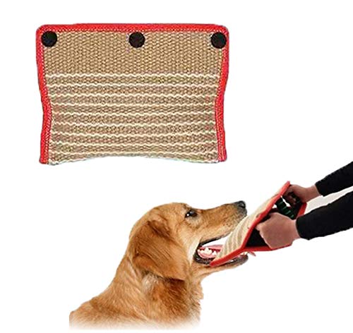 Morezi Dog Targeting Bite Wedge Tug Toy for Malinois,German Shepherd,Schutzhund Training,Jute/French Linen