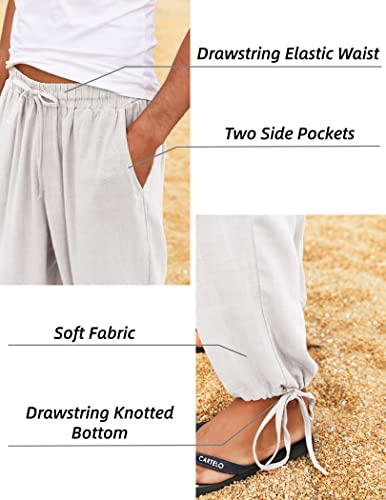 Coofandy Men's Cotton Linen Pants Causal Yoga Harem Pants Beach Baggy Hippie Boho Pants #TOP4
