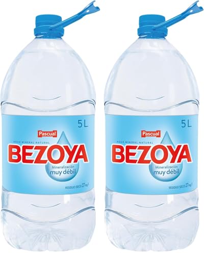 Bezoya - Agua mineral - Agua de mineralización muy débil - Garrafa 5 L (Paquete de 2)