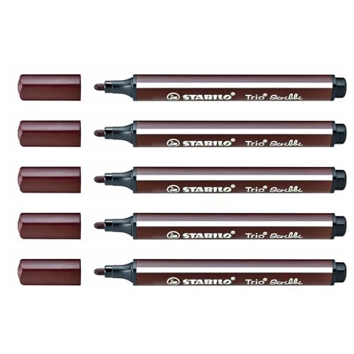 STABILO feutres coloriage Trio Scribbi marron pour dessin enfant à la maison