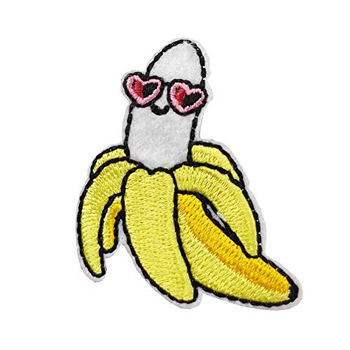 Cute-Patch Cute Banana Mini Embroided Iron On Patch Sew On Applique Funny Fruit Food Patch #TOP11