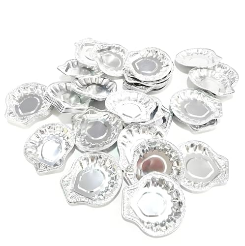 padelle alluminio, usa e getta teglie alluminio,alluminio per barbecue ,200 Vassoi usa e getta in alluminio a forma di conchiglia piccola per ostriche e capesante resistenti e adatti per barbecue