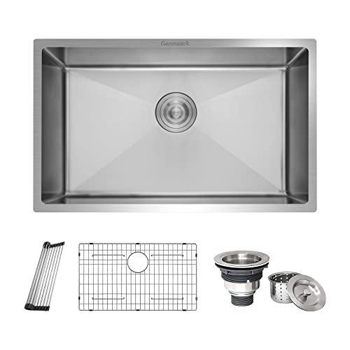 Gaomasck Kitchen Sink 22 Inch Undermount Kitchen Sinks 16 Gauge Stainless Steel Kitchen Sink Single Bowl Workstation Sink 22" X 16.5" Kitchen Sink #TOP3