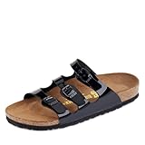 Material: Birko-Flor-Lack BIRKENSTOCK Florida Schwarz Lack Birko-Flor-Lack