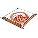 Mandala-Element Blumenblatt Luni Taschenleerer Leder, Handgearbeitet In Klassischem Italienischem Stil 16x16cm