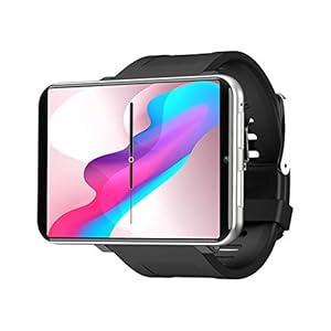 4G Smart Watch 2.86 Inch Screen Android 7.1 3GB + 32GB 5MP Camera 2700mAh Batterij Smartwatch voor Mannen (Zilver, 3GB + 32GB)
