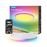 Govee RGBIC LED Plafoniera, Plafoniera Intelligente da 30 cm, 2400LM 2200-6500K Lampada da Soffitto...