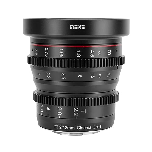 Meke MK-12MM T2.2 MFT T2.2 Large Aperture Manual Focus Low Distortion 4K Mini Cine Lens thumb #2