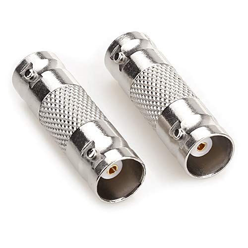 NANYI BNC Femelle à Femelle CCTV Caméra Connecteur Coaxial RF Adaptateur Coaxial, Pour Antenne Extension Vidéo Systèmes de Sécurité Surveille Oscilloscope Test Cordon De Fil De Fil  (Paquet de 2)