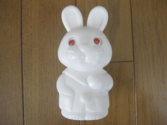 関税負担なし☆年代等 昭和レトロ うさぎ ソフビ貯金箱4体セット 高12cm JA 農協 ノベルティ？セーラー