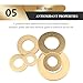 20 Pieces Brass Flat Gasket Washer, M8 Metal Seal Rings Suitable for Automotive Maintenance and Industrial Repair,M8×24×1.5mm(M8x20x2mm)