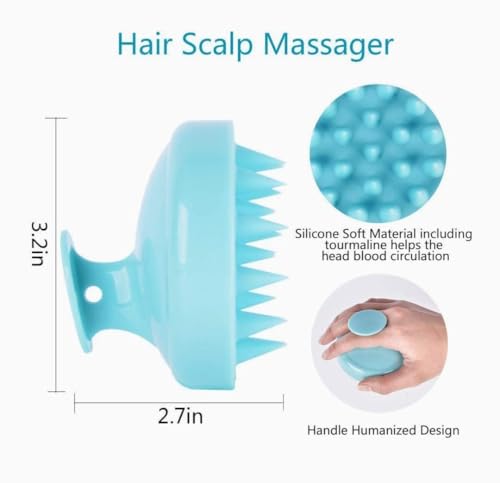 Image of Atrube's Silk Satin Hair Bonnet Reversible with Adjustable Tie Band Wrap Satin Wrap with Hair Scalp Massager Shampoo Brush and 3 Scrunchies (Grey)