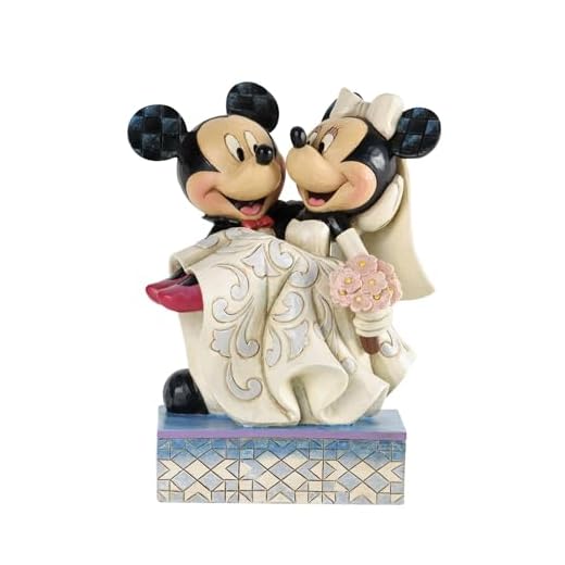 Disney Traditions by Jim Shore Mickey and Minnie Mouse Cake Topper Stone Resin Figurine, 6.5”