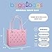 BOGG BAG BABY Small Waterproof Washable Tote for Beach Boat Pool Work School Sports 15x13x5.25 - Lightweight Cute Tote Bag, 26BABYGUM, (Blowing Pink Bubbles)