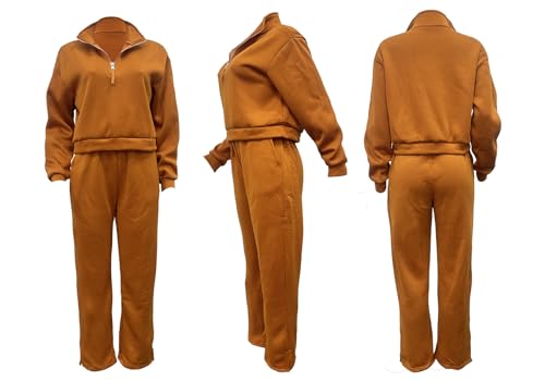 Tbahhir Womens Tracksuits 2 Piece Outfits Lounge Sets Long Sleeve Pullovers and Joggers Pants with Pockets4