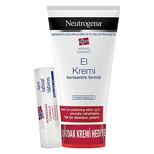 Neutrogena Unscented Hand Cream 75ml + Lip Balm Stick 4.8g + Foot Cream 50ml (3’lü Set)