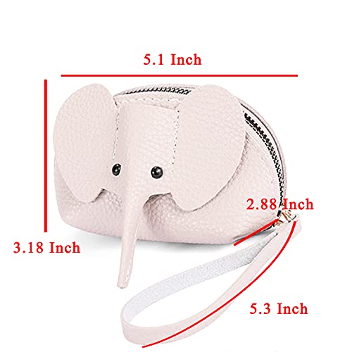 Akfsinsb Small Leather Wallet, Grey 3D Cute Coin Wallet, Small Coin Purse With Key Ring For Women Girls，Mother’s Day Gift #TOP2