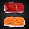 HHCSOP 14x Trailer Marker Light 4x2 Rectangle Led Lights 10 Diodes Double Bullseye Led Light Red/Amber 12V Side Marker Light Indicators Surface Mount Rv Camper Trucks IP67 Waterproof DOT Certified