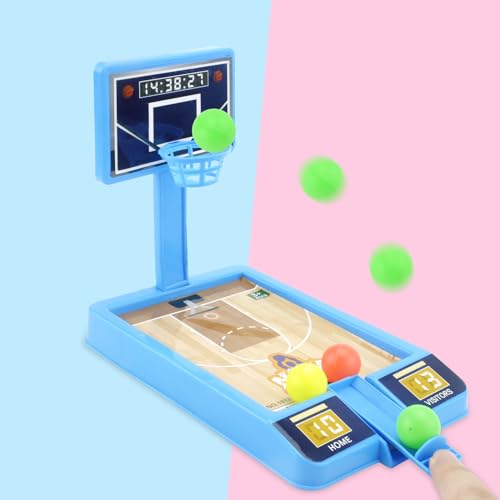 ZMDMAH Desktop Basketballspiel, Finger Basketball, Basketball Flipper, Finger Basketball Spiel, Mini Finger Spielzeug Basketball, Basketball Desktop Spielzeug für 6 7 8 9 Jahre Jungen und Mädchen