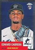 2022 Topps Chrome Platinum Anniversary #345 Edward Cabrera Miami Marlins Rookie Baseball Card - Sportscard Superstore