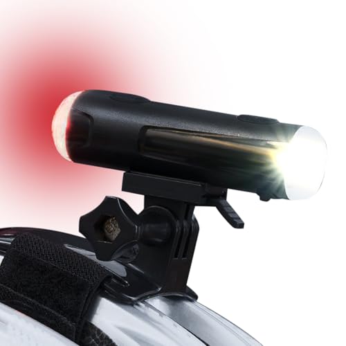 Lampe pour casque de vélo avec éclairage LED ajustable à 5 modes