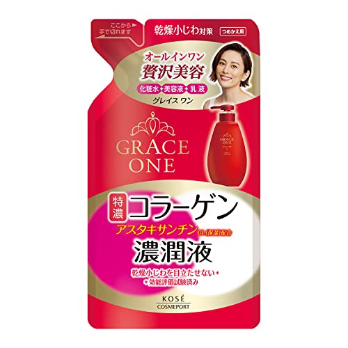 KOSE コーセー グレイスワン 濃潤液 (保湿液) 詰め替え 200ml +鼻用角栓パック1枚おまけ付き