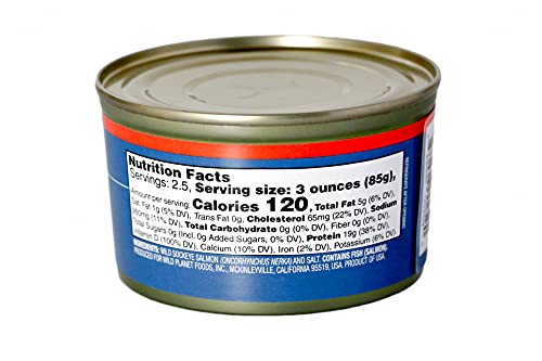 Wild Planet Wild Sockeye Salmon With Skin And Bones, Tinned Fish, Canned Salmon, Sustainably Caught, Non-Gmo, Kosher, Gluten Free, Keto And Paleo, 7.5 Ounce (Pack Of 12) #TOP2