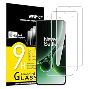 NEW'C 3 Stück für OnePlus Nord 3 5G für Panzerglas, Frei von Kratzern, 9H Härte, HD Displayschutzfolie, 0.33mm Ultra-klar, Ultrabeständi