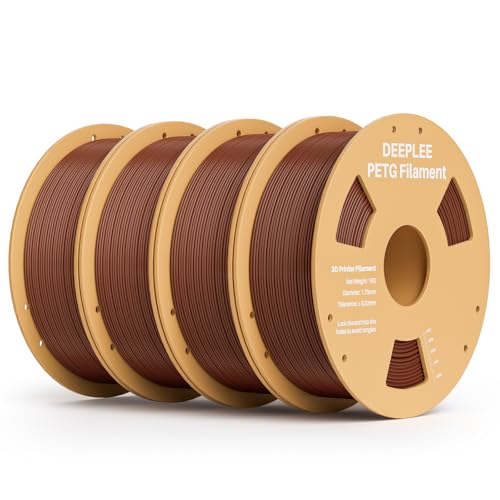 DEEPLEE PETG Filament Brown 4KG, 3D Printer Filament Good Impact Resistance, Filament 3D Printing Materials Fit for Most